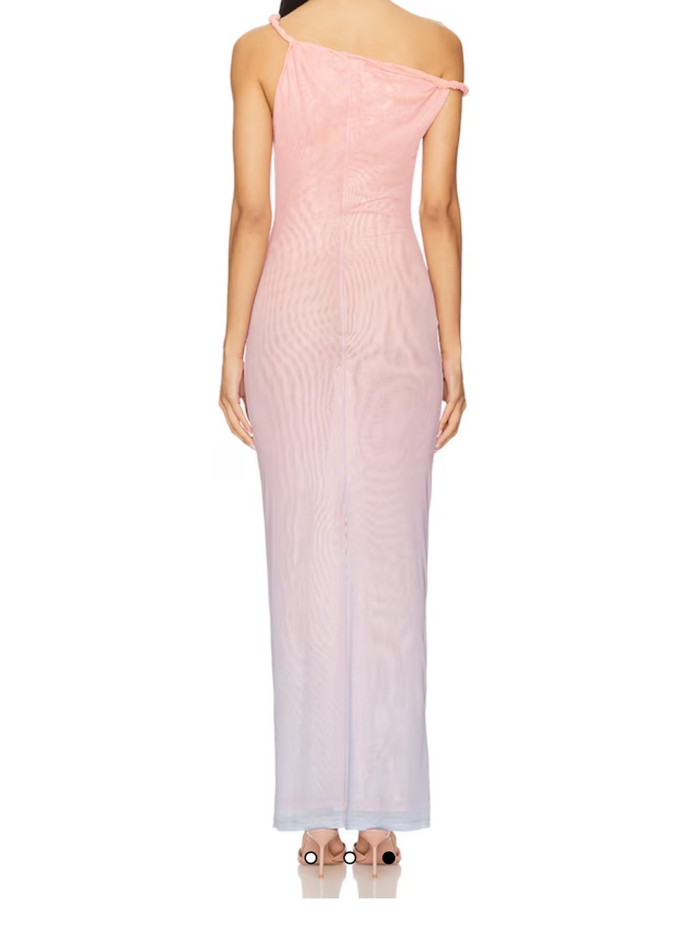Good American Pink Ombre One-Shoulder Maxi Dress - Picture 3 of 5